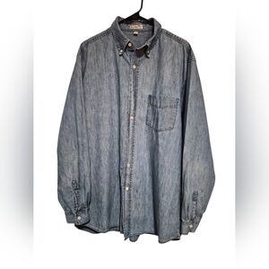 Guess Denim Blue Button-Down Shirt